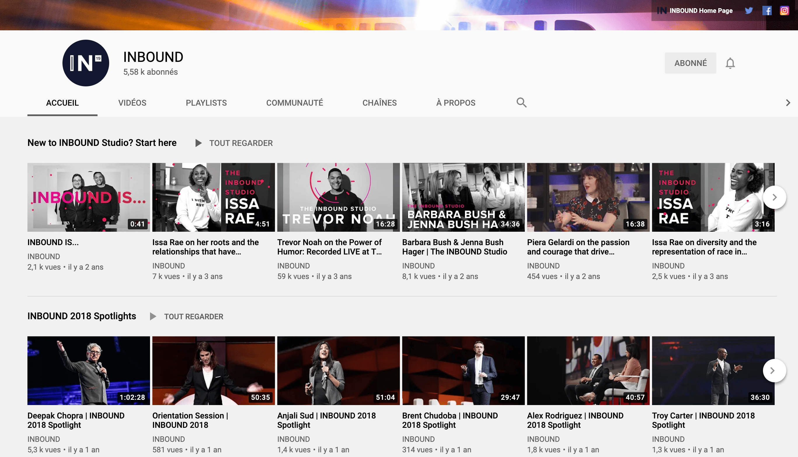 Youtue #Inbound