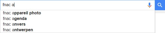 Suggestions de Google en rapport avec votre marque