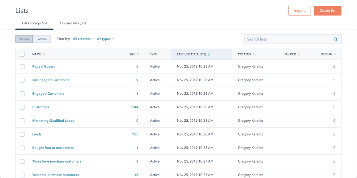 Marketing automation - segmentation et listes