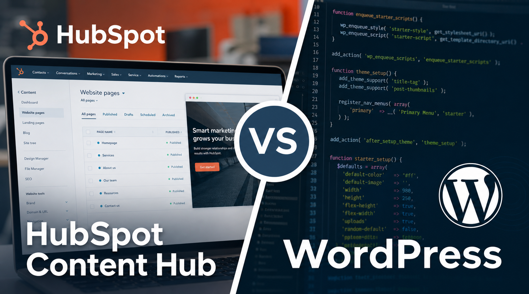 Wordpress VS HubSpot Content Hub pour les entreprises belges